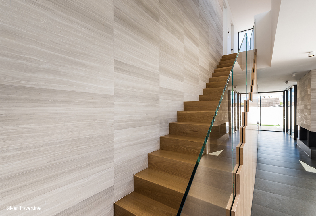 AMS Natural Stone Tile – Silver Travertine